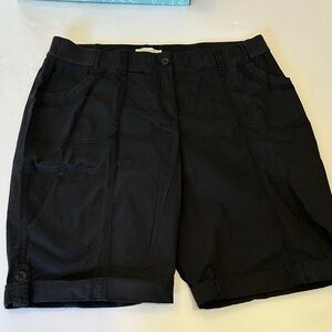Chico's Black Bermudas cargo shorts